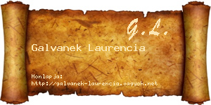 Galvanek Laurencia névjegykártya